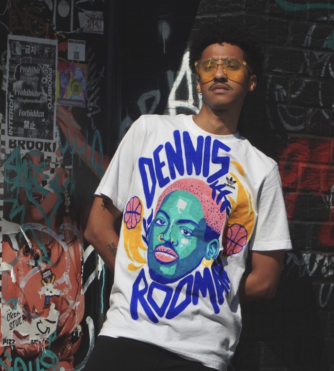 Los 90tas nunca fueron lo mismo después de Dennis Rodman  (Tshirt Adidas-Handmade)